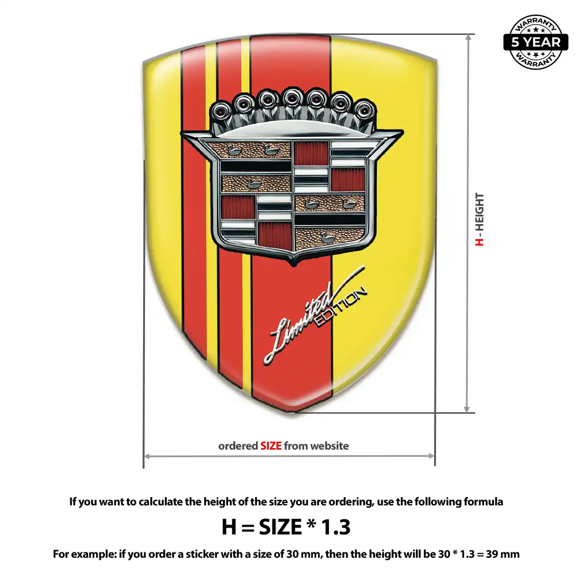 Cadillac Logo Badge Performance Style