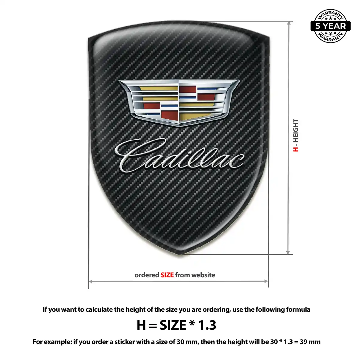 Cadillac Logo Badge Sport Tuning