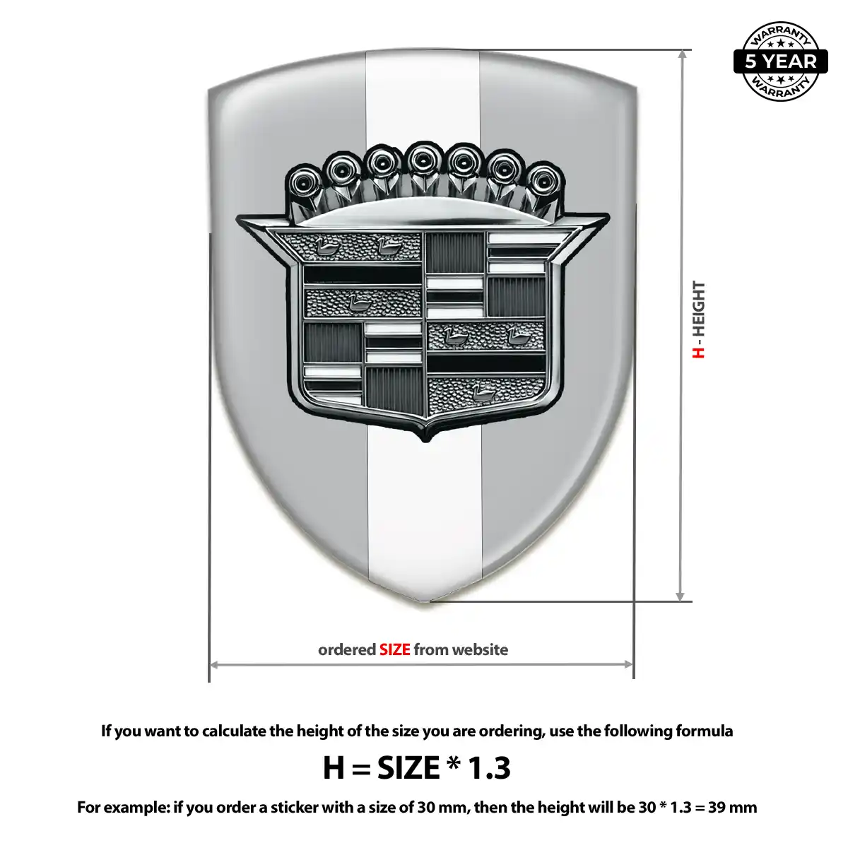 Cadillac Logo Emblem Elite Finish