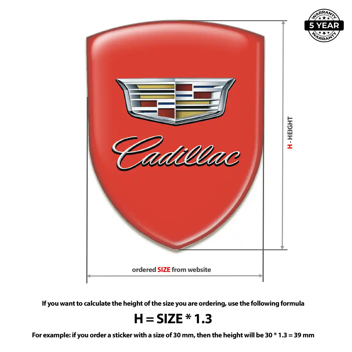 Cadillac Logo Emblem Outer Style
