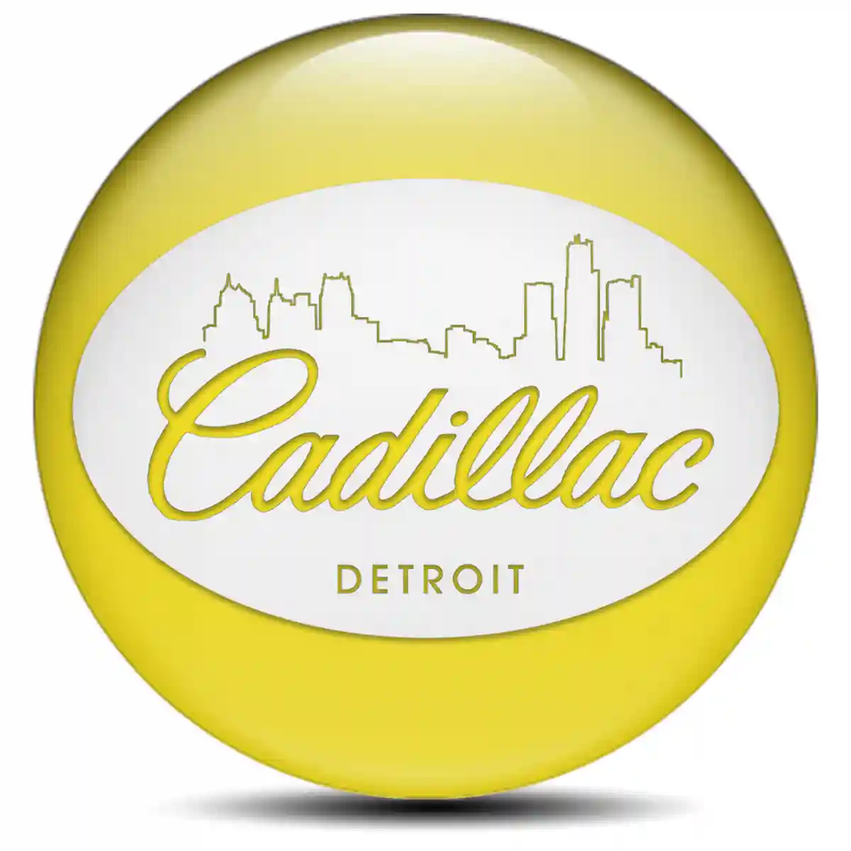 Cadillac Logo Silicone Badge Self-Adhesive Premium Quality