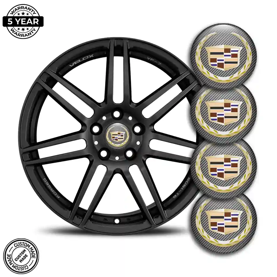 Cadillac Logo Silicone Emblem Self-Adhesive High Quality