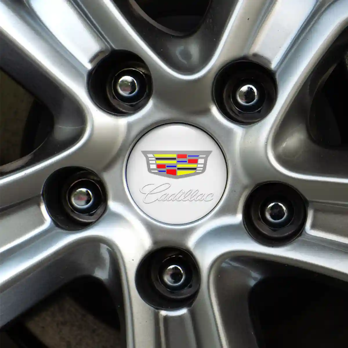 Cadillac Logo Silicone Emblem Self-Adhesive Premium Quality