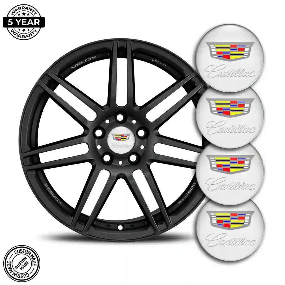 Cadillac Logo Silicone Emblem Self-Adhesive Premium Quality