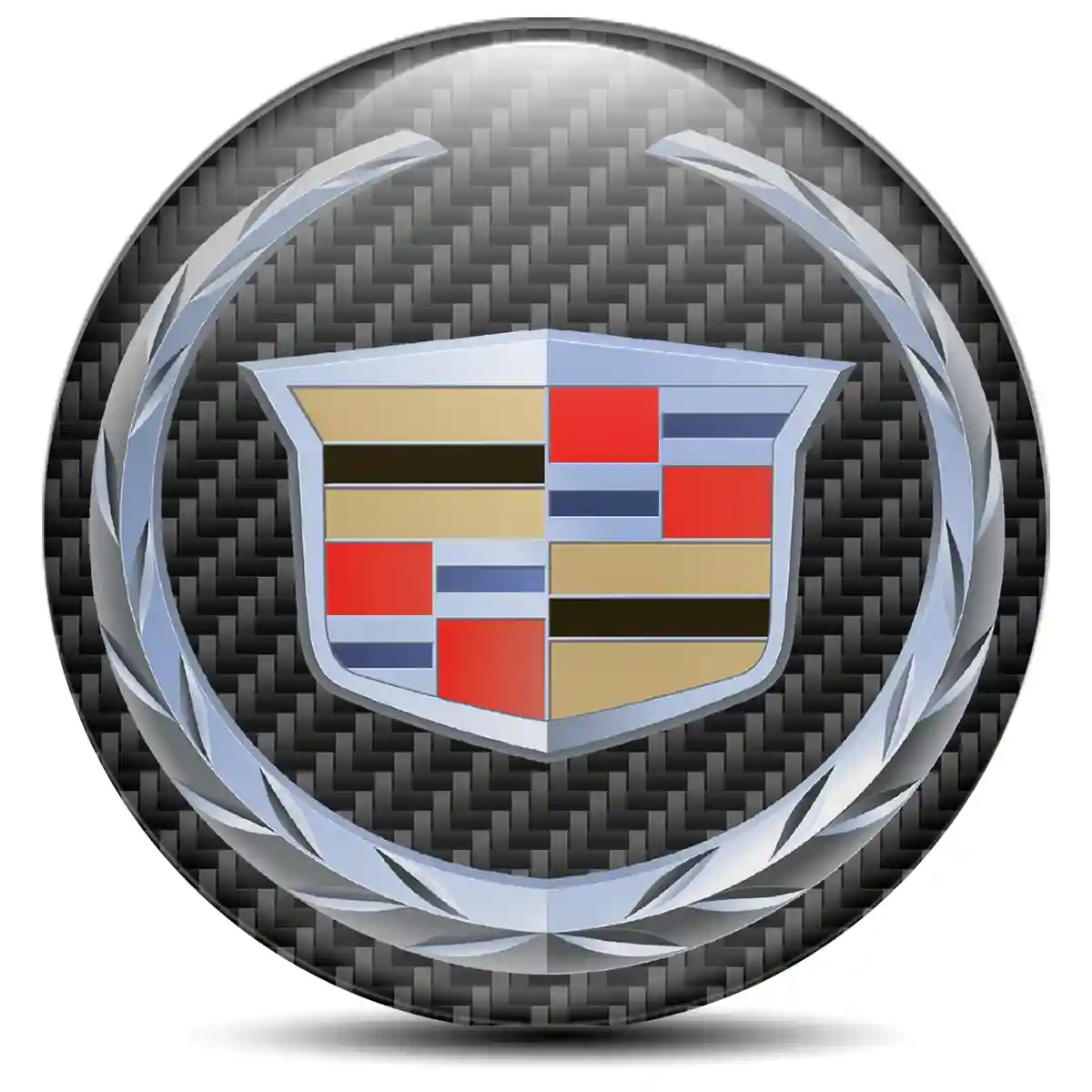 Cadillac Logo Silicone Emblem Self-Adhesive Stylish Design