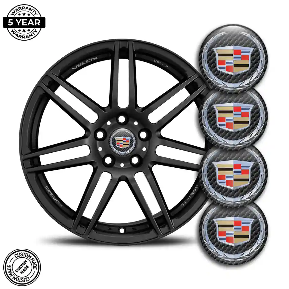 Cadillac Logo Silicone Emblem Self-Adhesive Stylish Design
