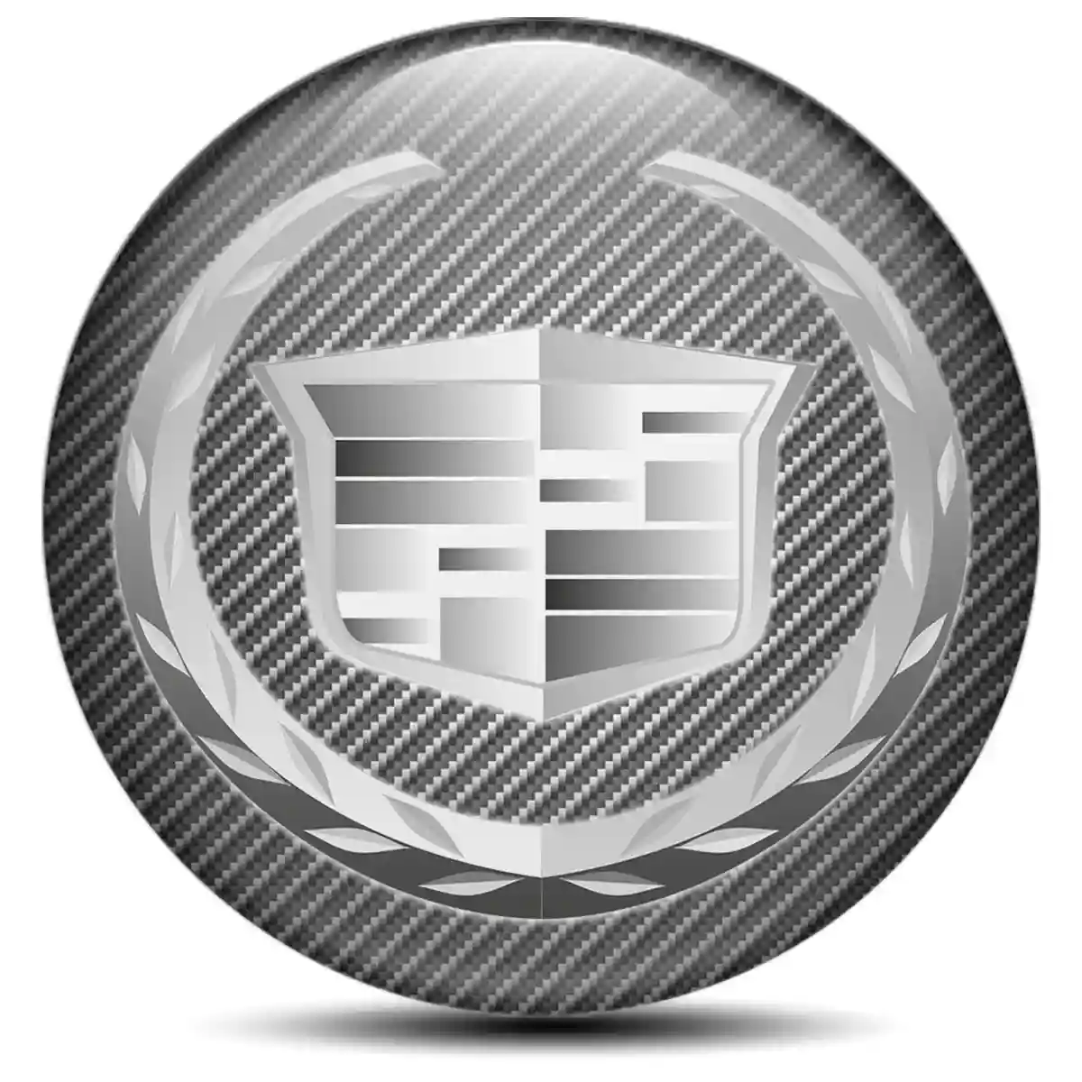 Cadillac Logo Silicone Sticker Self-Adhesive Stylish Design