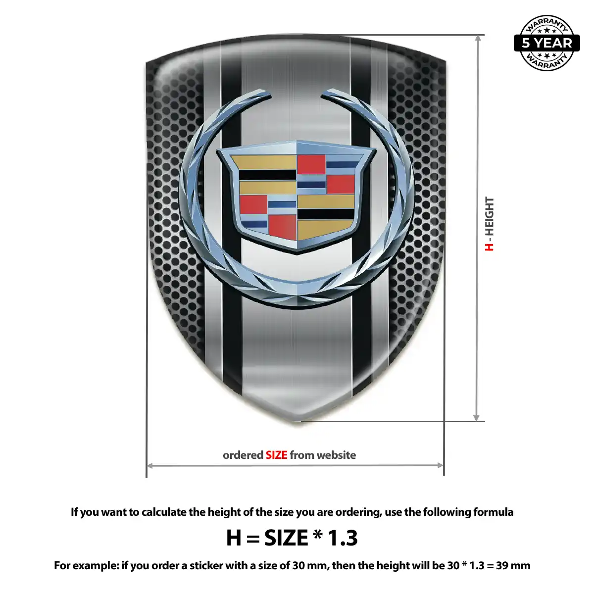 Cadillac Logo Sticker Auto Tuning