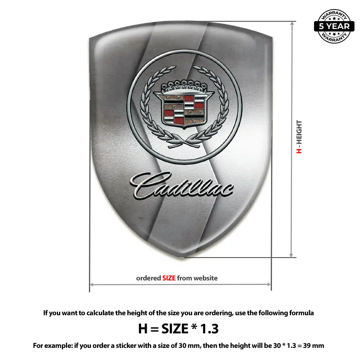 Cadillac Logo Sticker Elite Edition