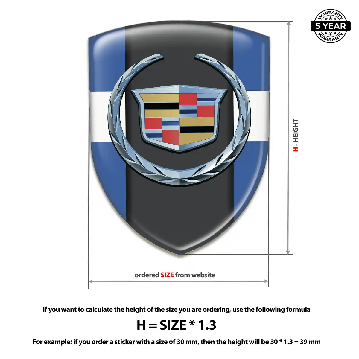 Cadillac Logo Sticker Exterior Luxe