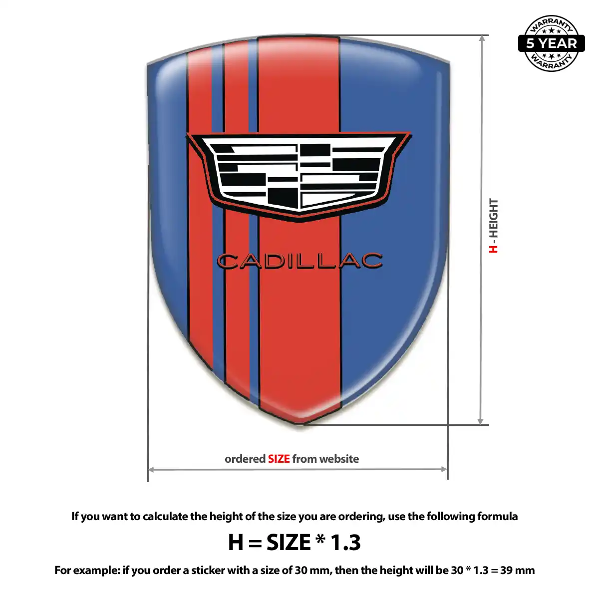 Cadillac Logo Sticker Noble Edition