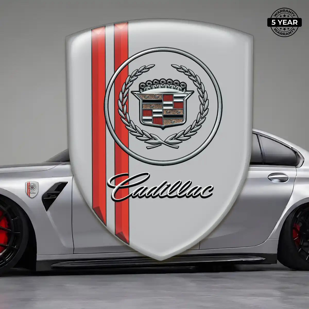 Cadillac Logo Sticker Premium Dome