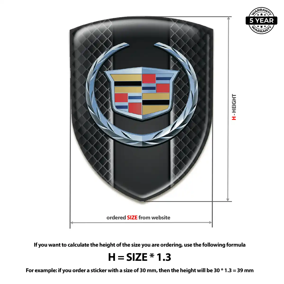 Cadillac Logo Sticker Signature Edition