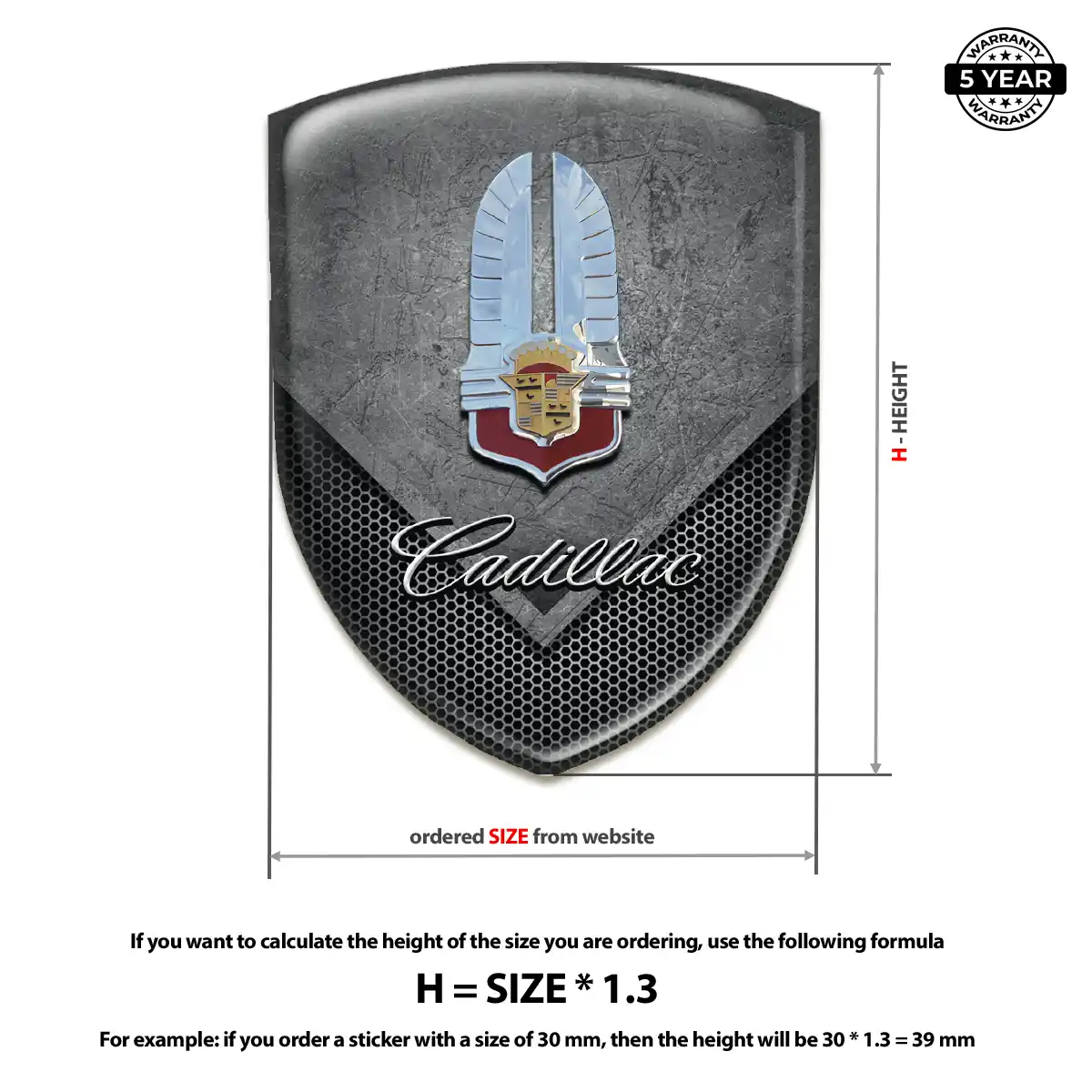 Cadillac Logo Sticker Sleek Style