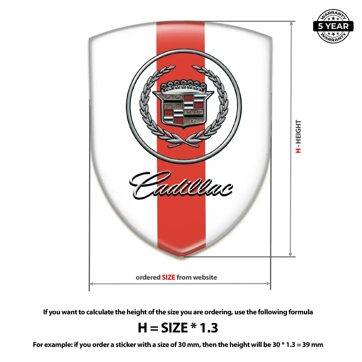 Cadillac Logo Sticker Street Tuning