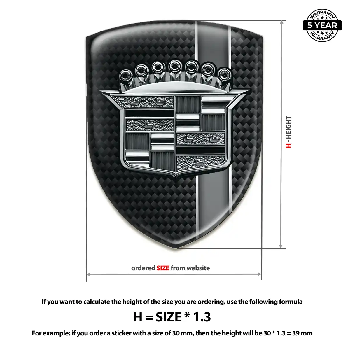 Cadillac Logo Sticker Superior Craft