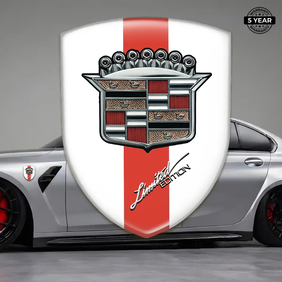 Cadillac Logo Sticker Vortex Series