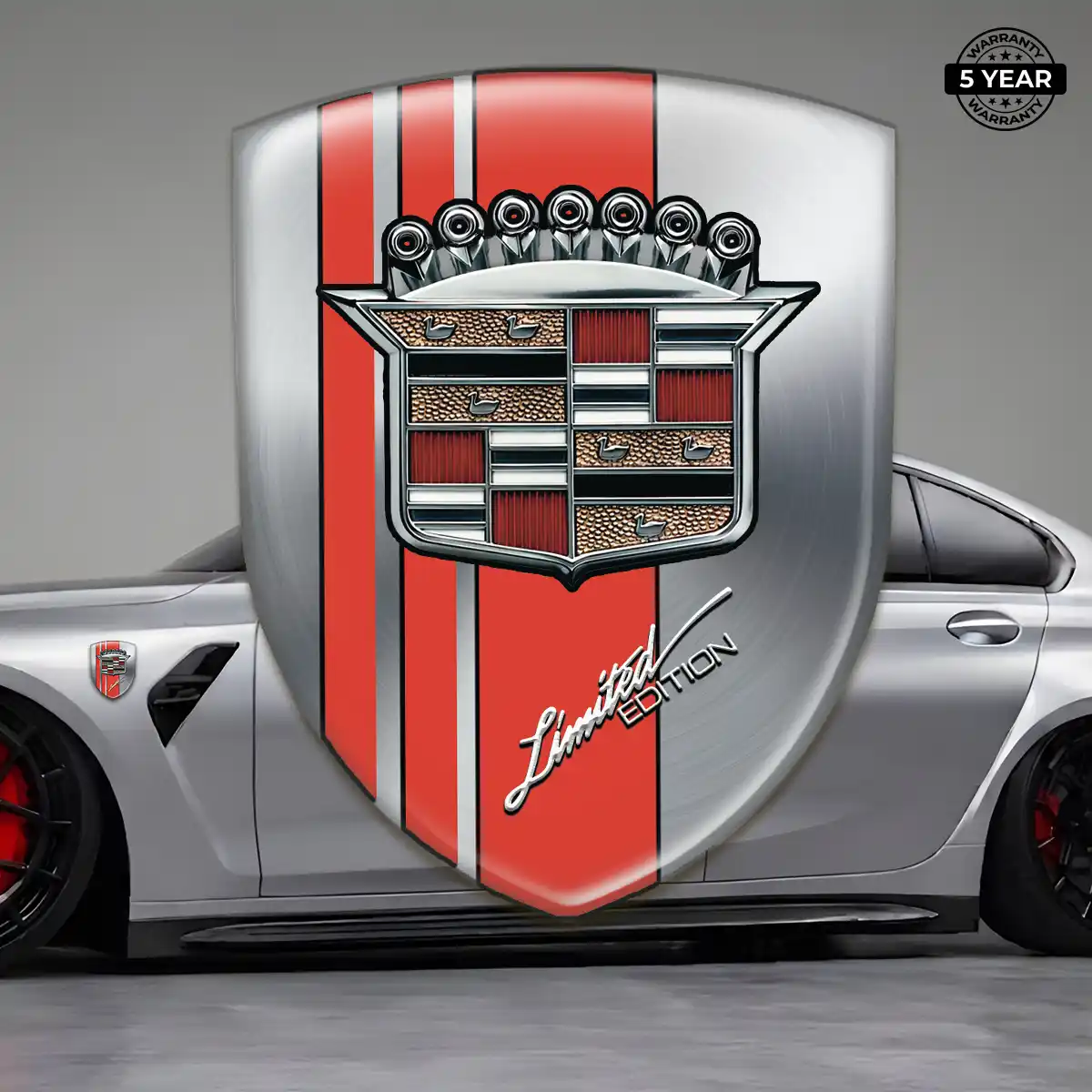 Cadillac Polyurethane Domed Sticker Auto Tuning