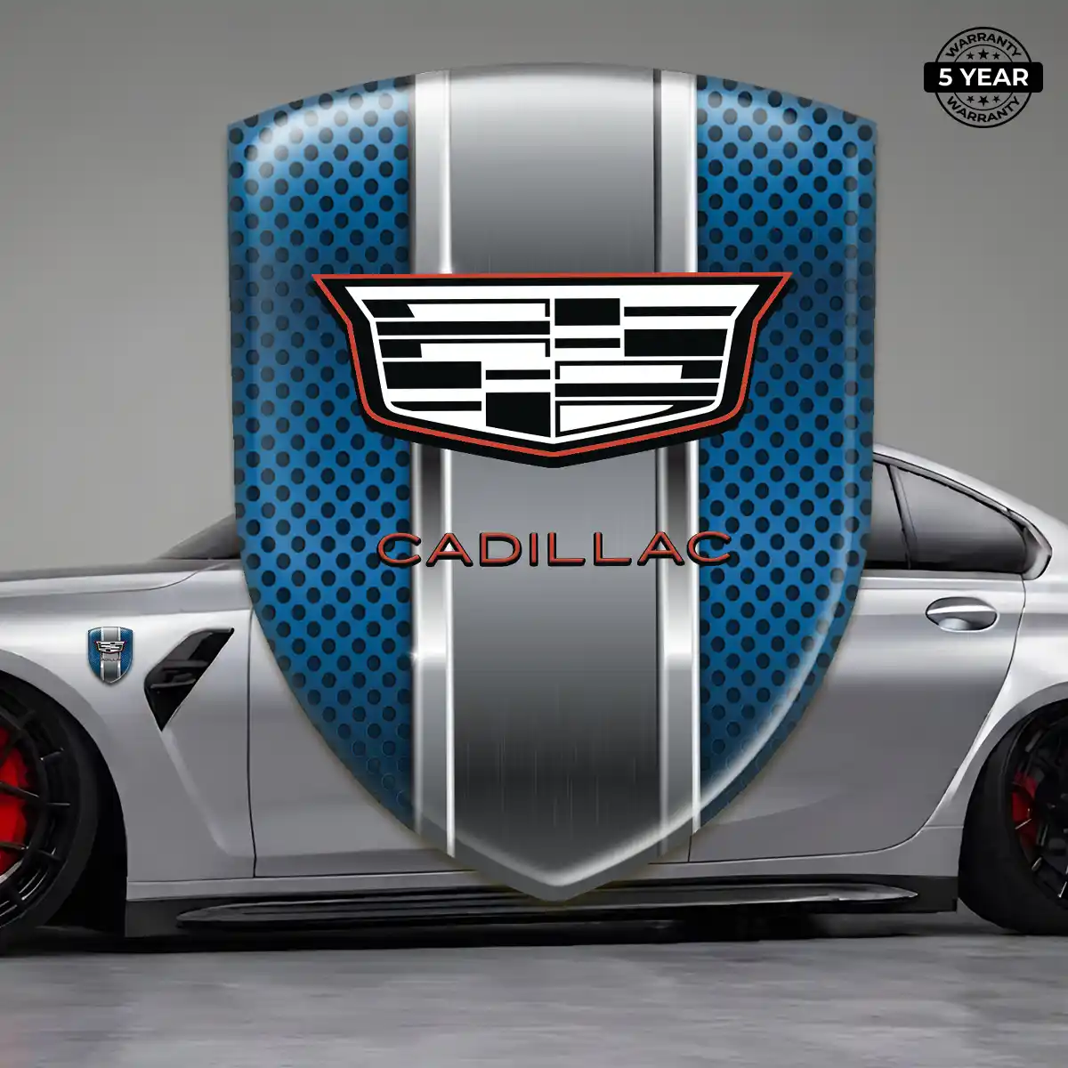 Cadillac Polyurethane Domed Sticker Cabin Style