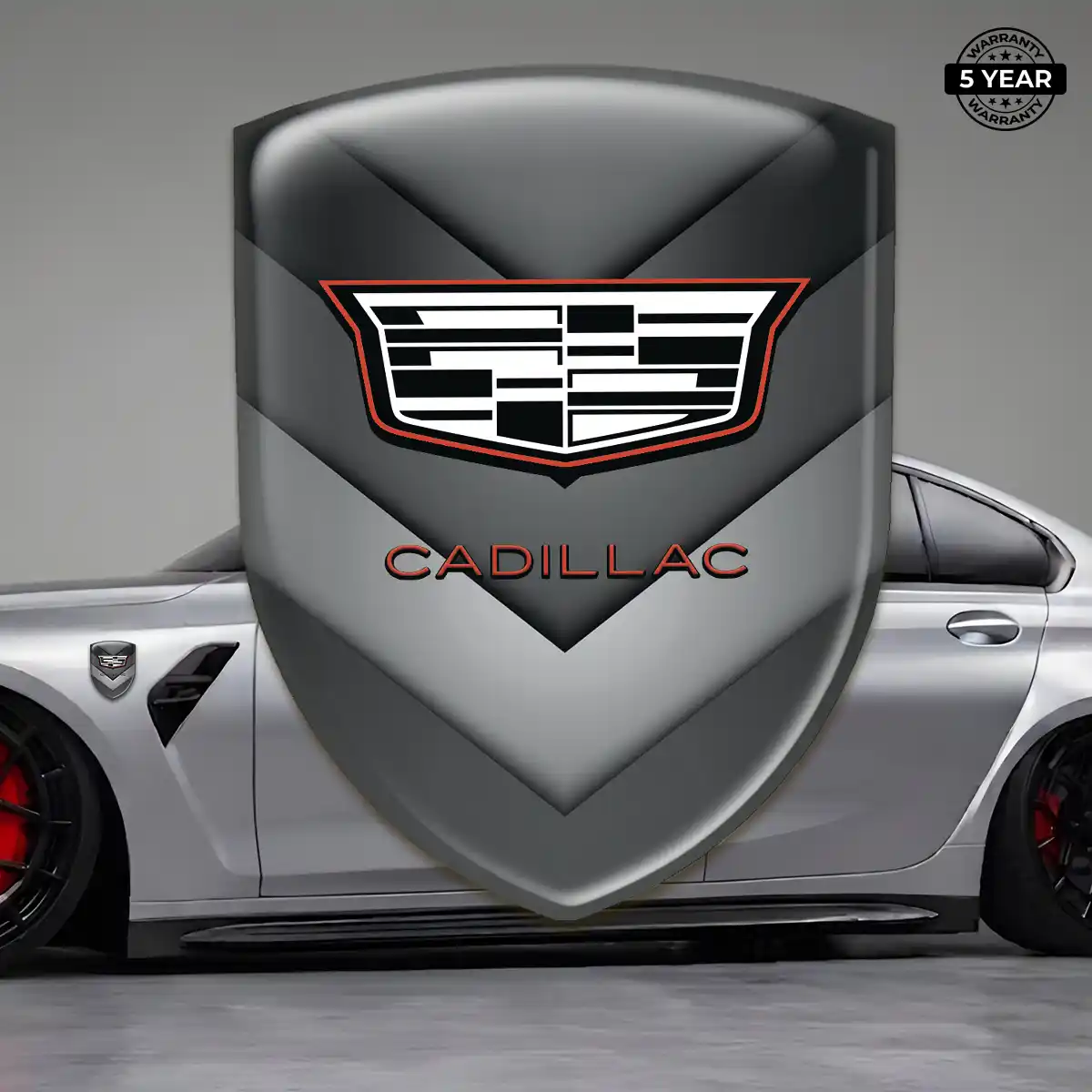 Cadillac Polyurethane Domed Sticker Interior Elegance