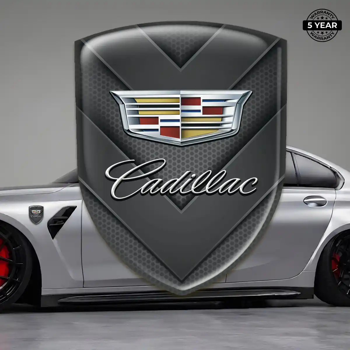 Cadillac Polyurethane Domed Sticker Prime Quality