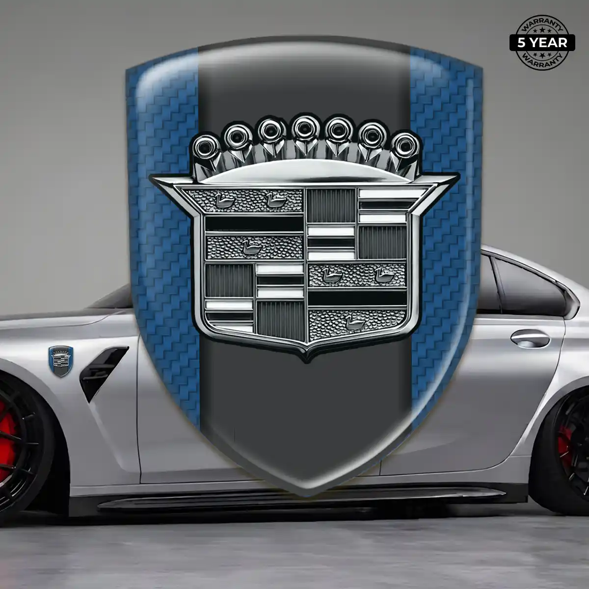 Cadillac Polyurethane Domed Sticker Resin Elite