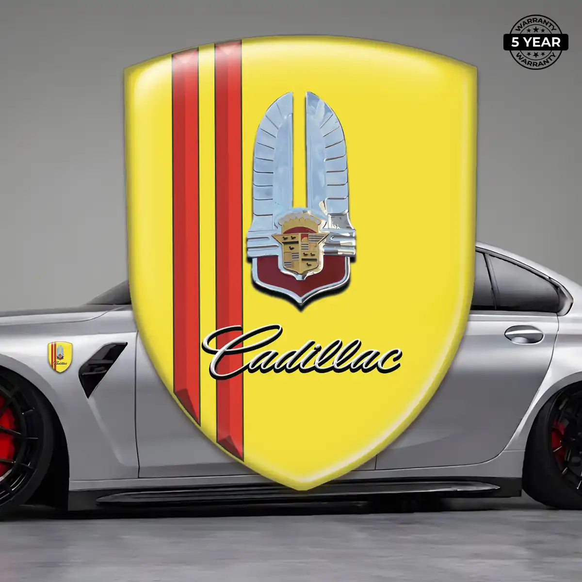 Cadillac Polyurethane Domed Sticker Signature Grade