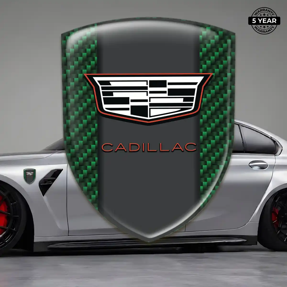 Cadillac Polyurethane Domed Sticker Street Tuning