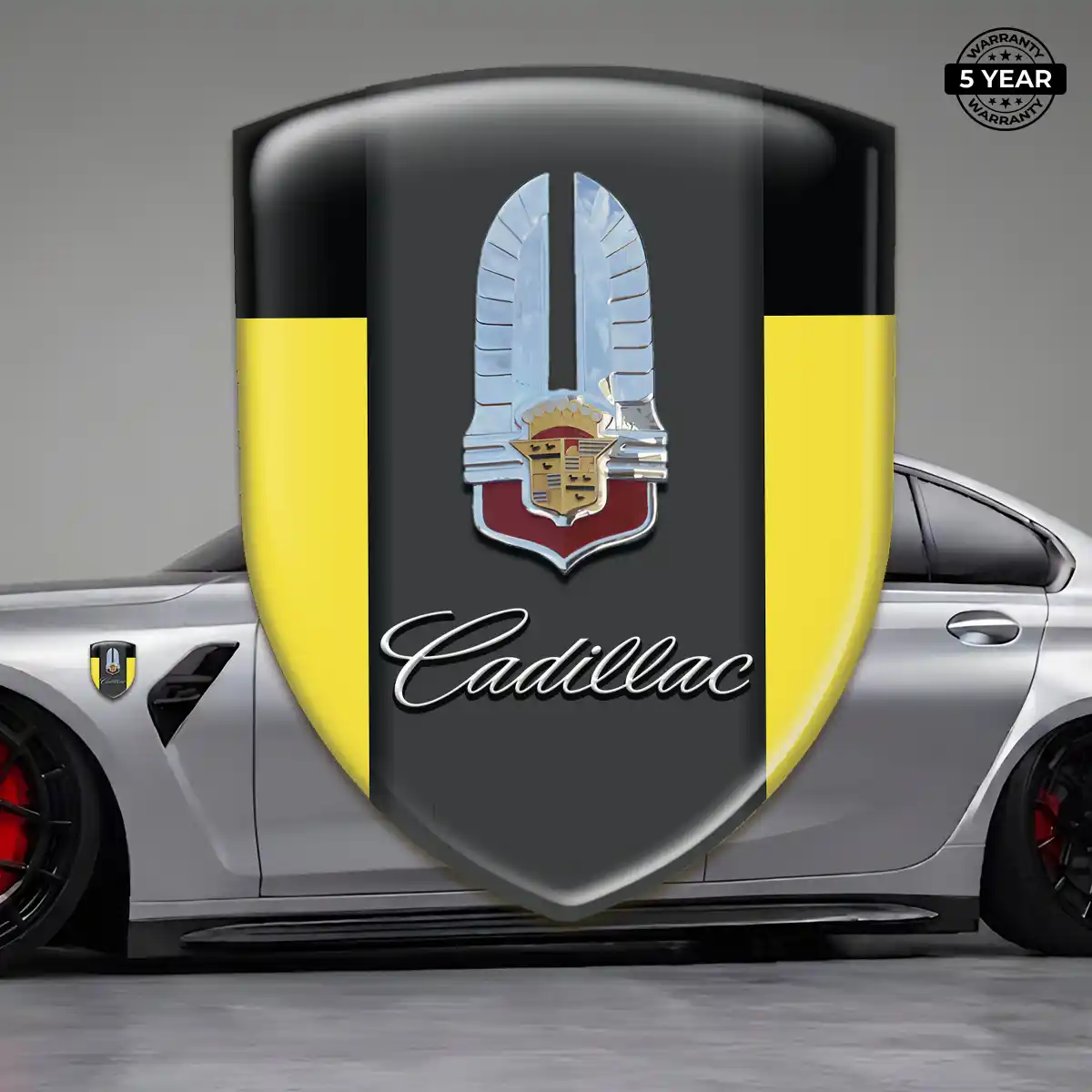 Cadillac Polyurethane Domed Sticker Vortex Series