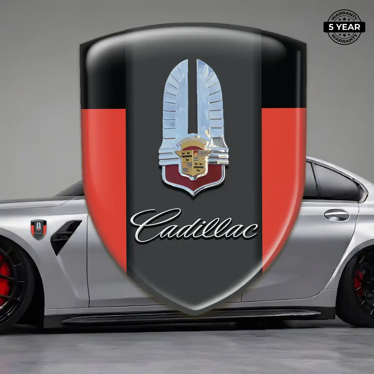 Cadillac Resin Badge Sticker Deluxe Edition