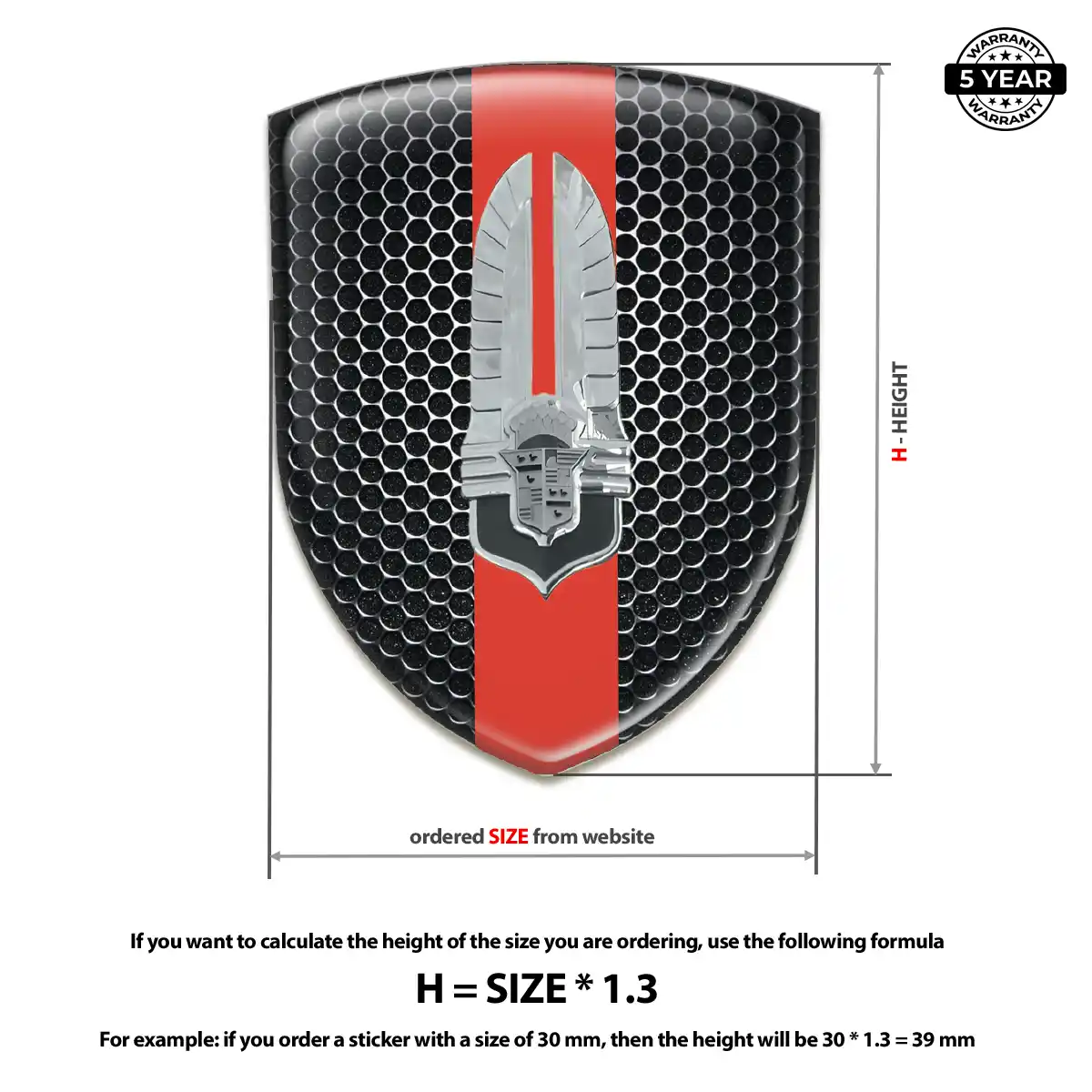 Cadillac Resin Badge Sticker Marked Edition