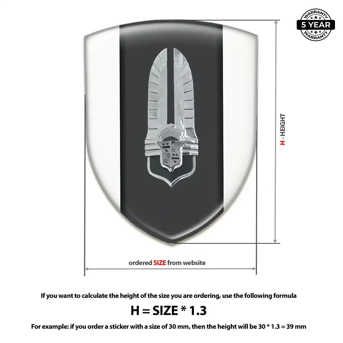 Cadillac Resin Badge Sticker Outer Style