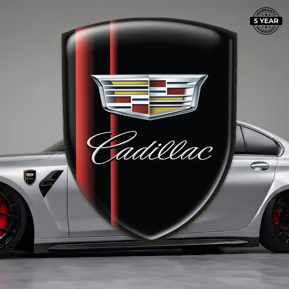 Cadillac Resin Badge Sticker Performance Style