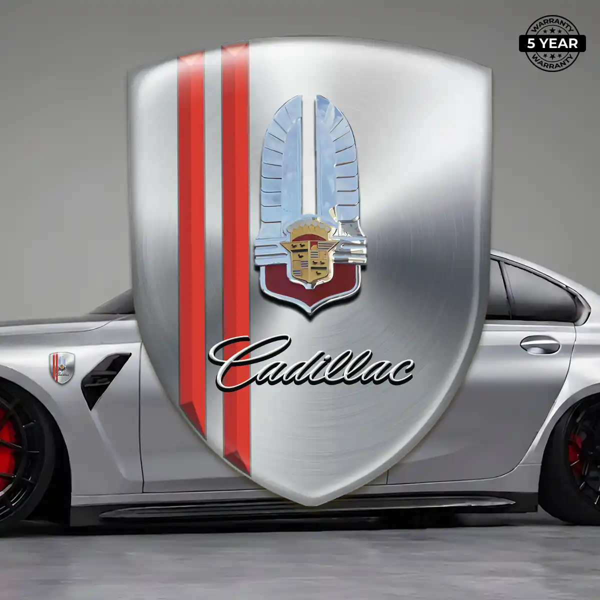 Cadillac Resin Badge Sticker Premium Dome