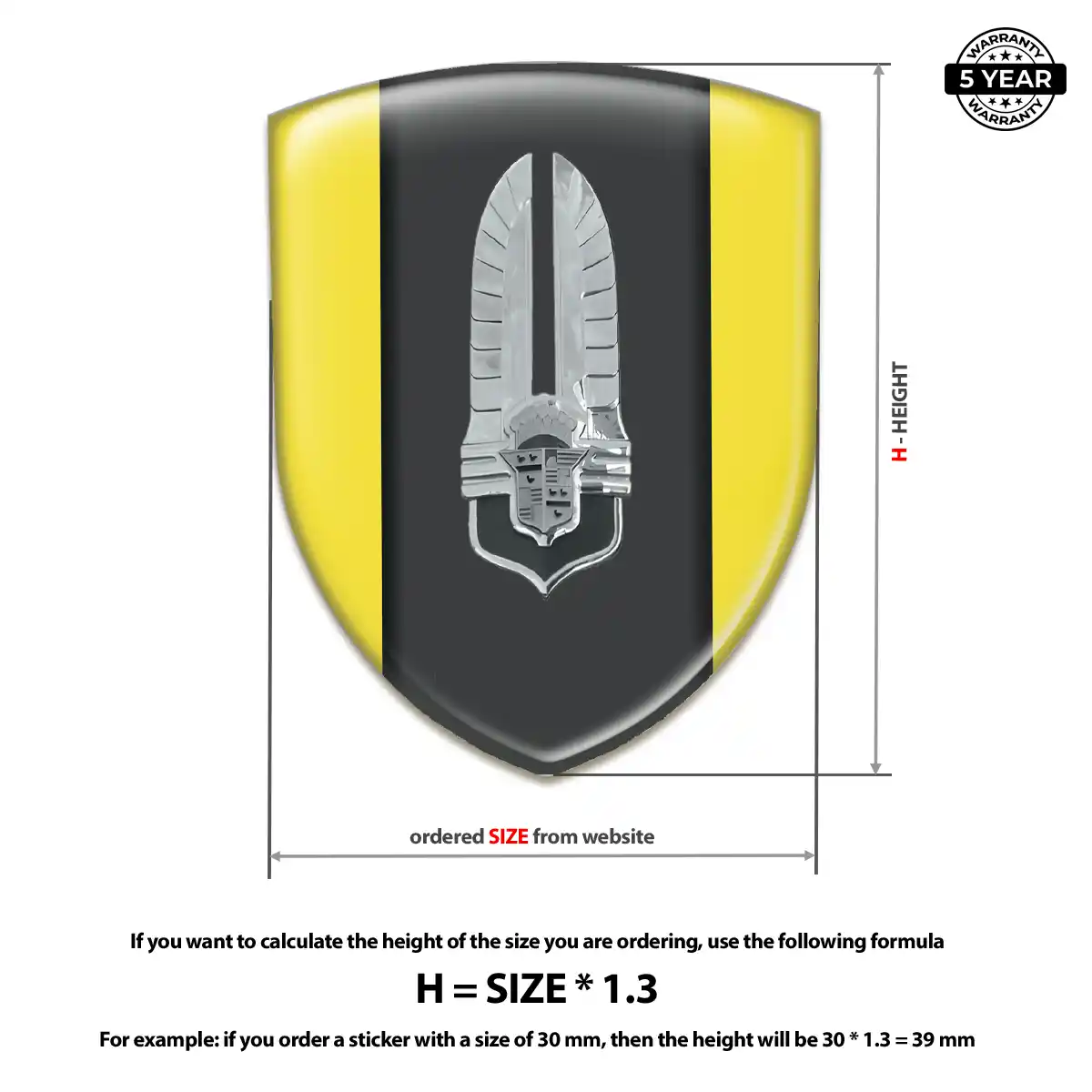 Cadillac Resin Badge Sticker Resin Elite