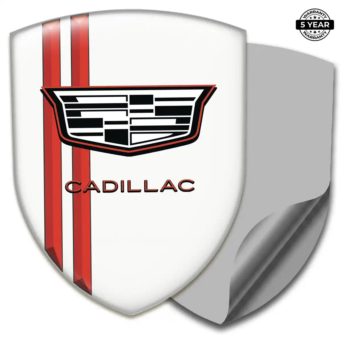 Cadillac Resin Badge Sticker Sleek Style