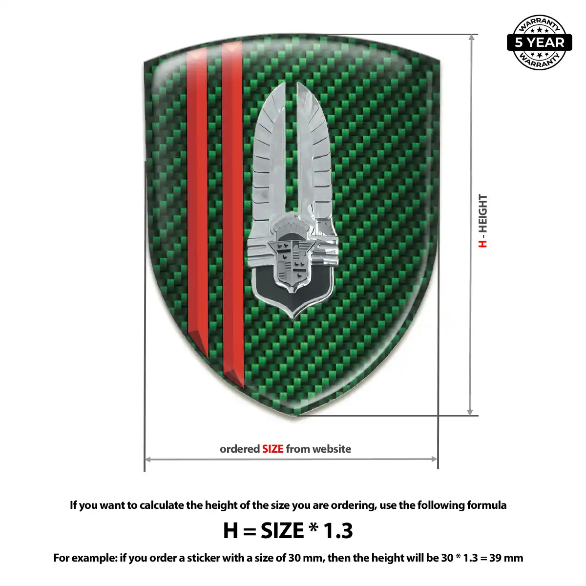 Cadillac Resin Badge Sticker Sport Tuning