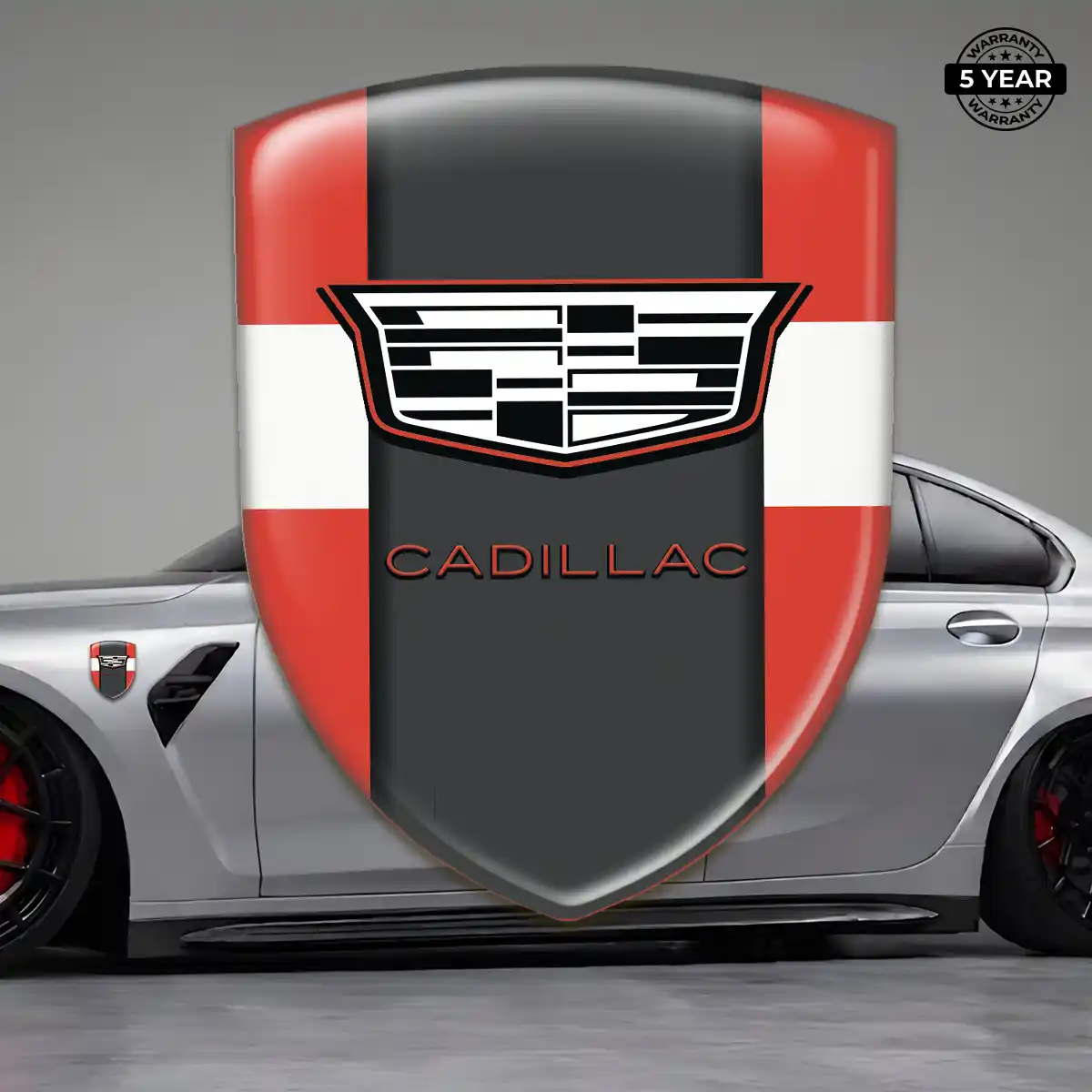 Cadillac Resin Domed Sticker Performance Style