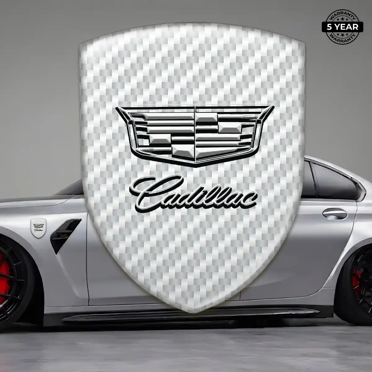 Cadillac Resin Emblem Sticker Branded Line