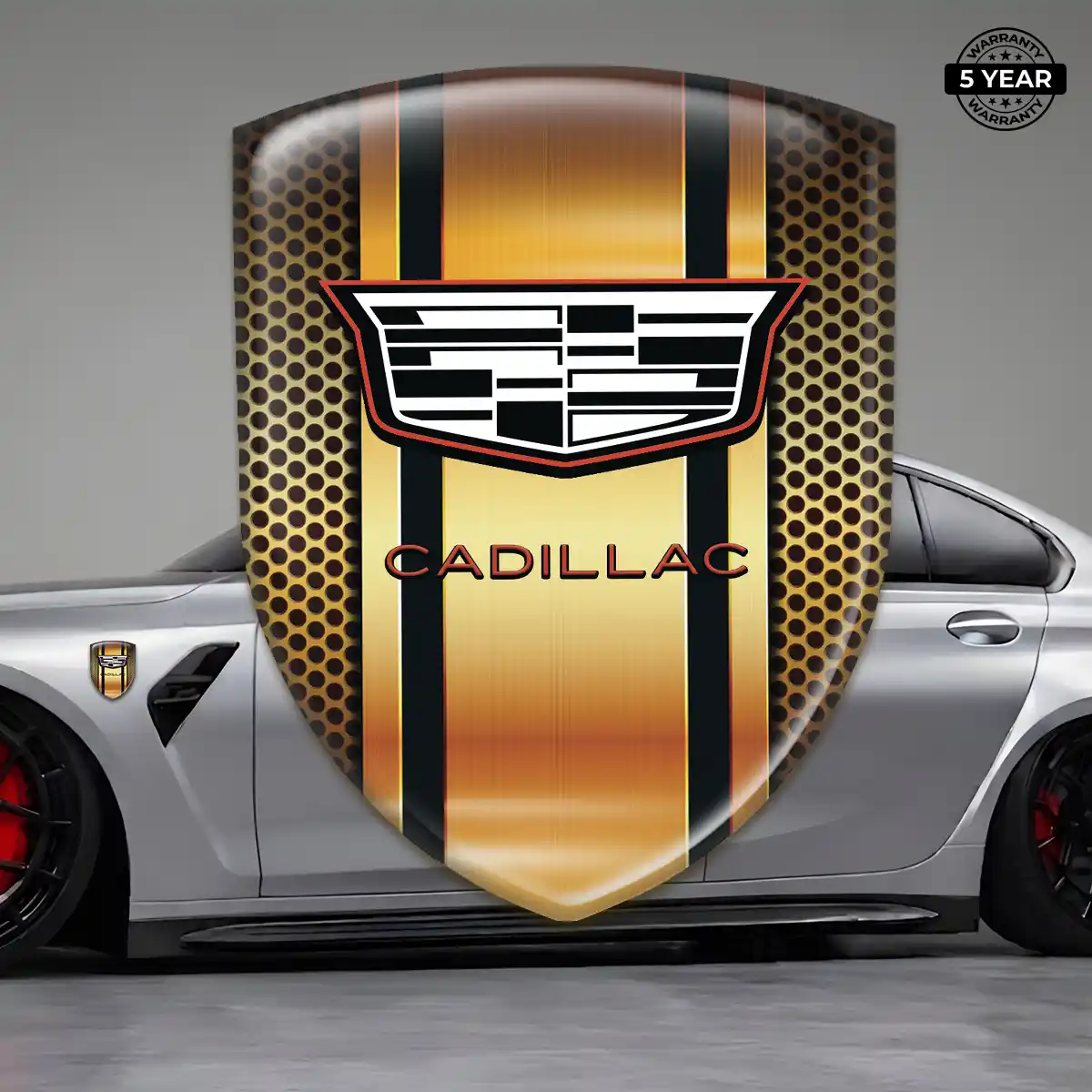 Cadillac Resin Emblem Sticker Exterior Luxe