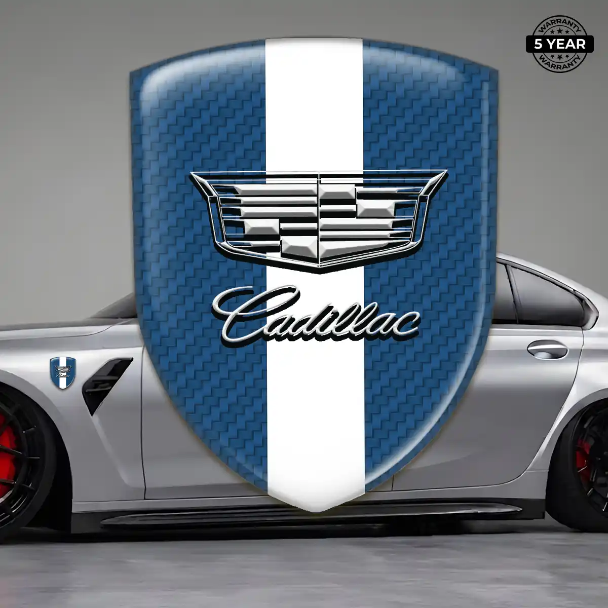 Cadillac Resin Emblem Sticker Interior Elegance