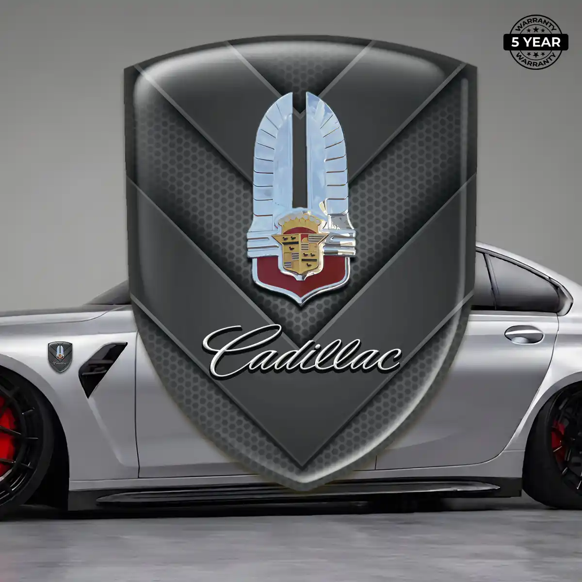 Cadillac Resin Emblem Sticker Outer Style