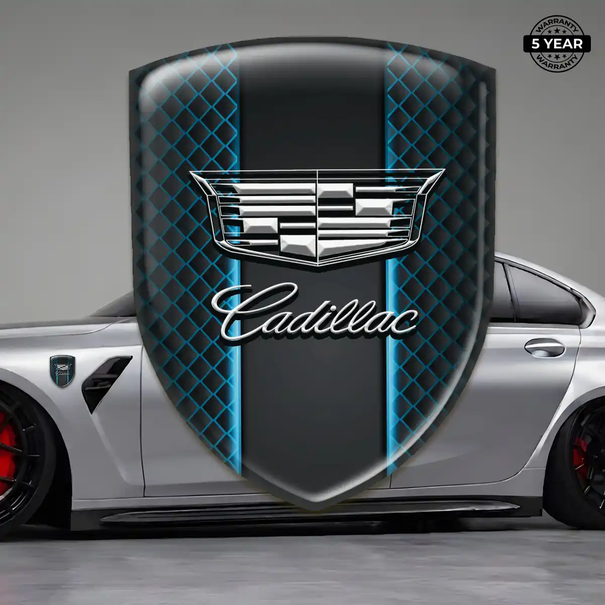 Cadillac Resin Emblem Sticker Performance Style