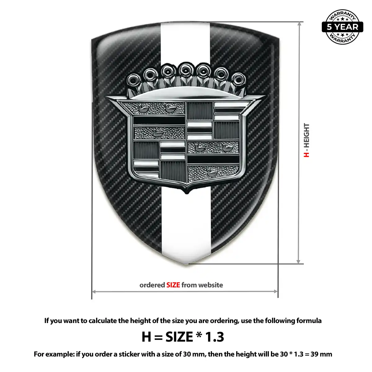 Cadillac Self Adhesive Emblem Sticker Auto Tuning