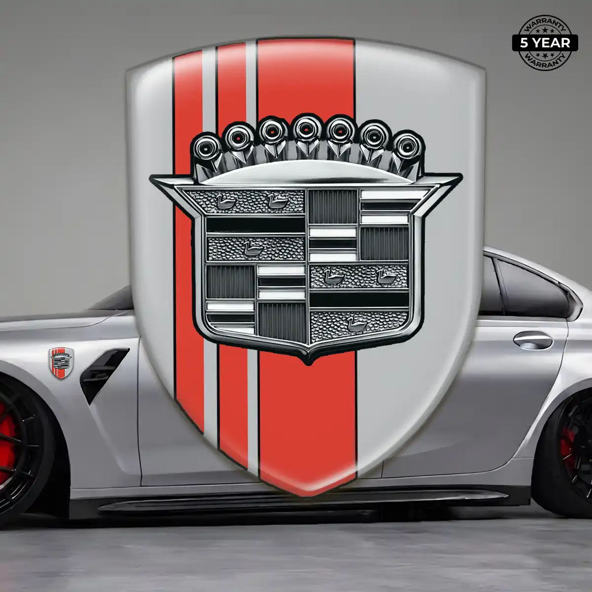 Cadillac Self Adhesive Emblem Sticker Branded Line