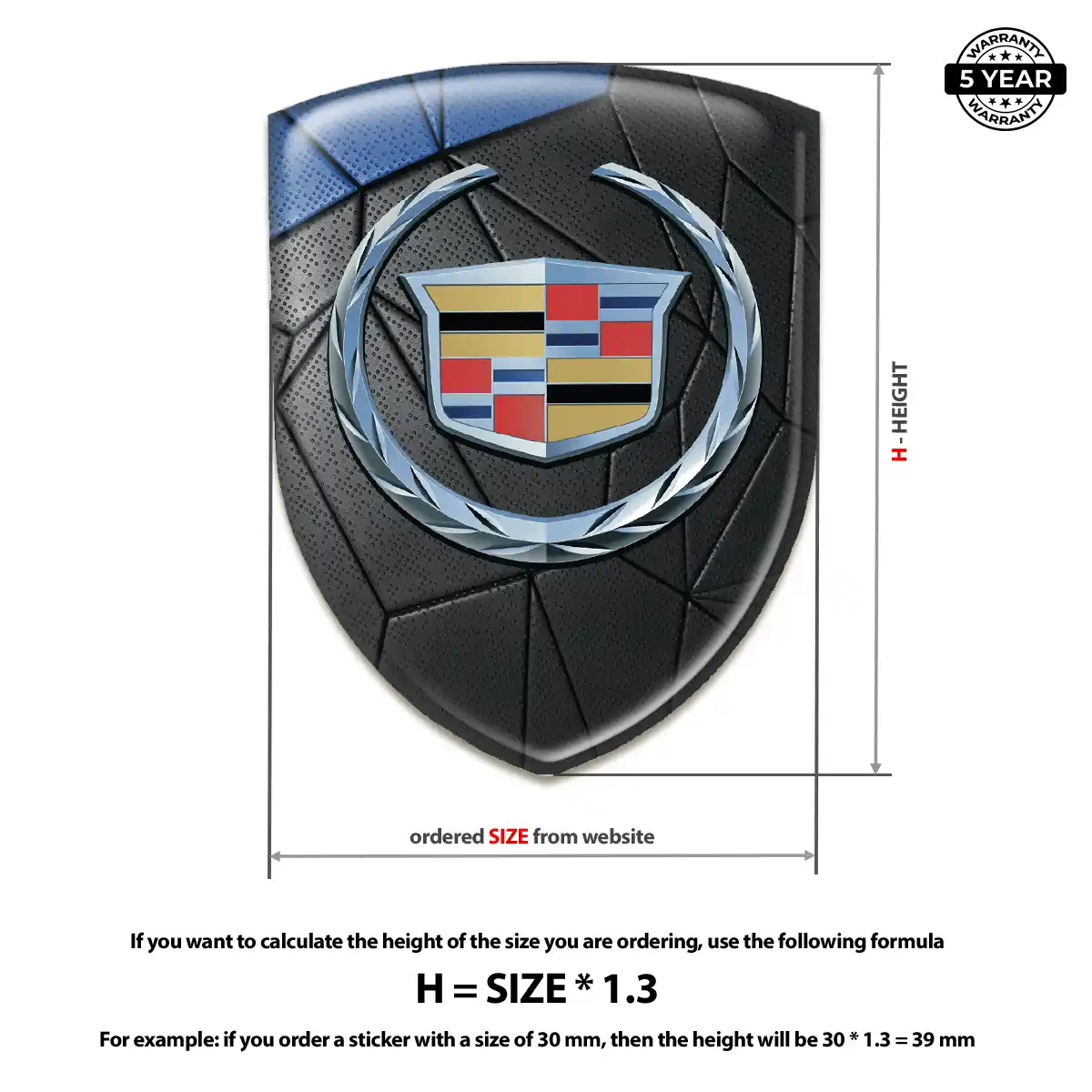 Cadillac Self Adhesive Emblem Sticker Street Tuning