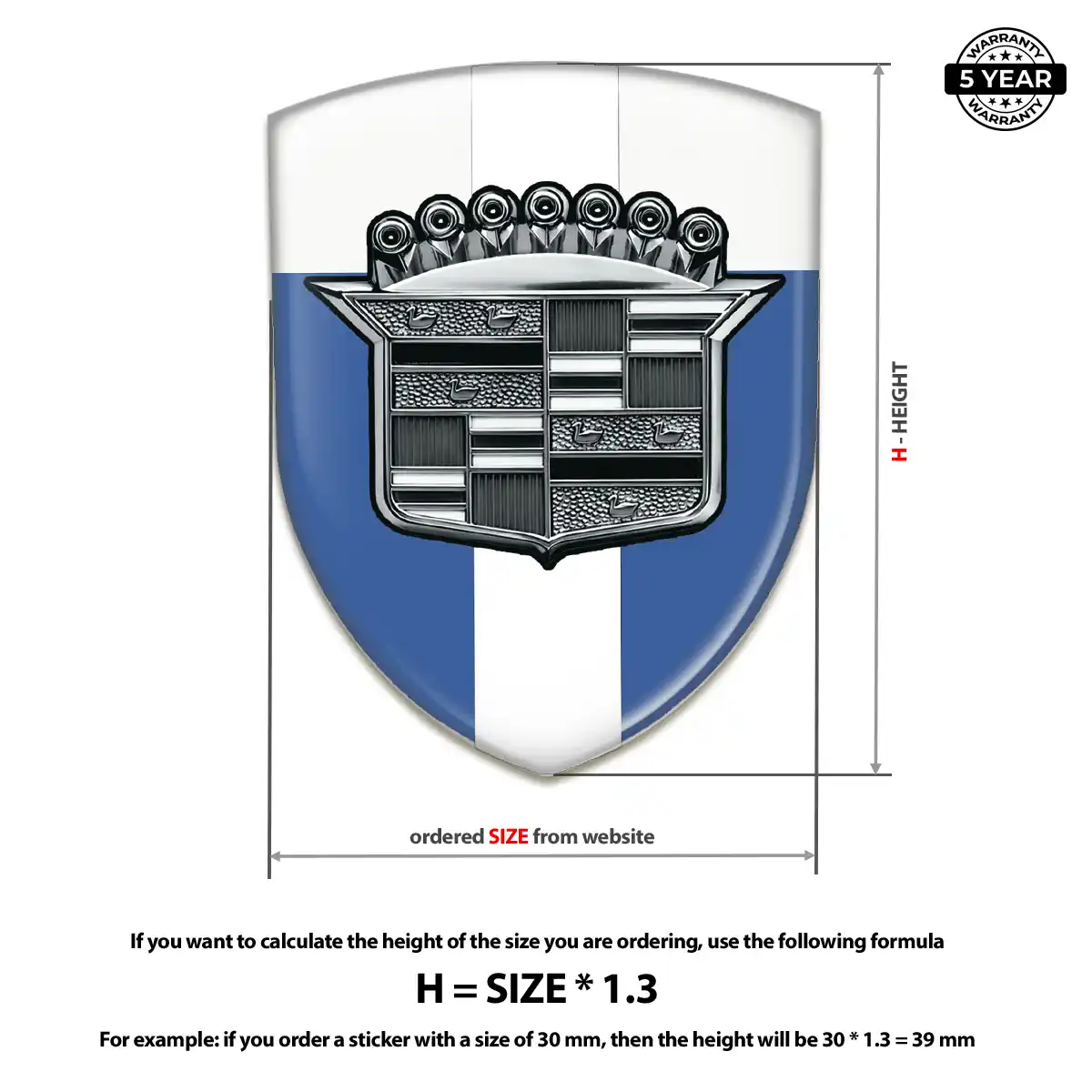 Cadillac Silicone Badge Branded Line