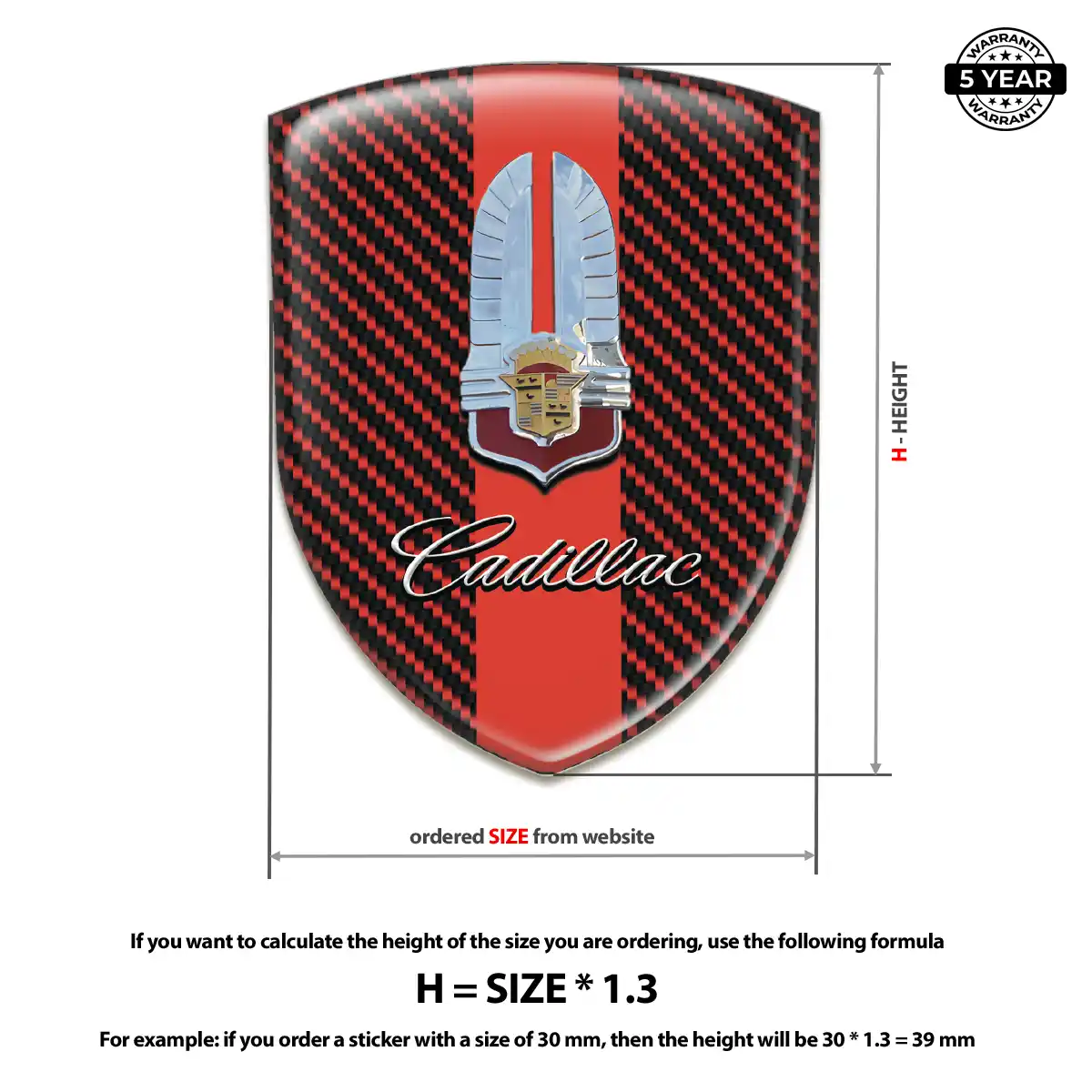 Cadillac Silicone Badge Cabin Style