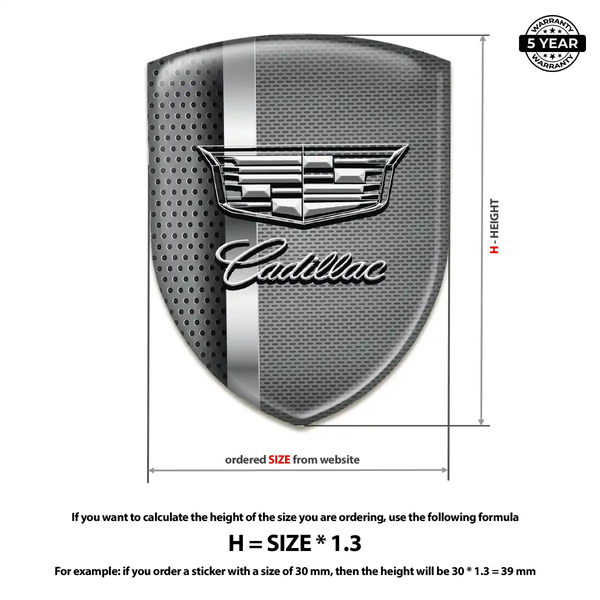 Cadillac Silicone Badge Interior Elegance