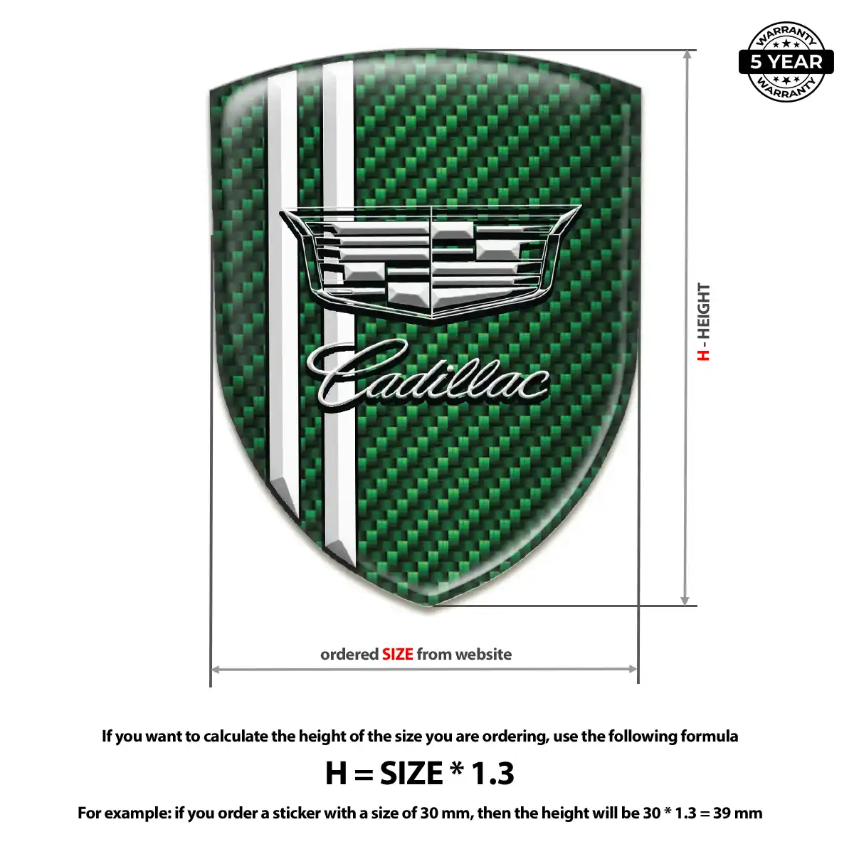 Cadillac Silicone Badge Marked Edition
